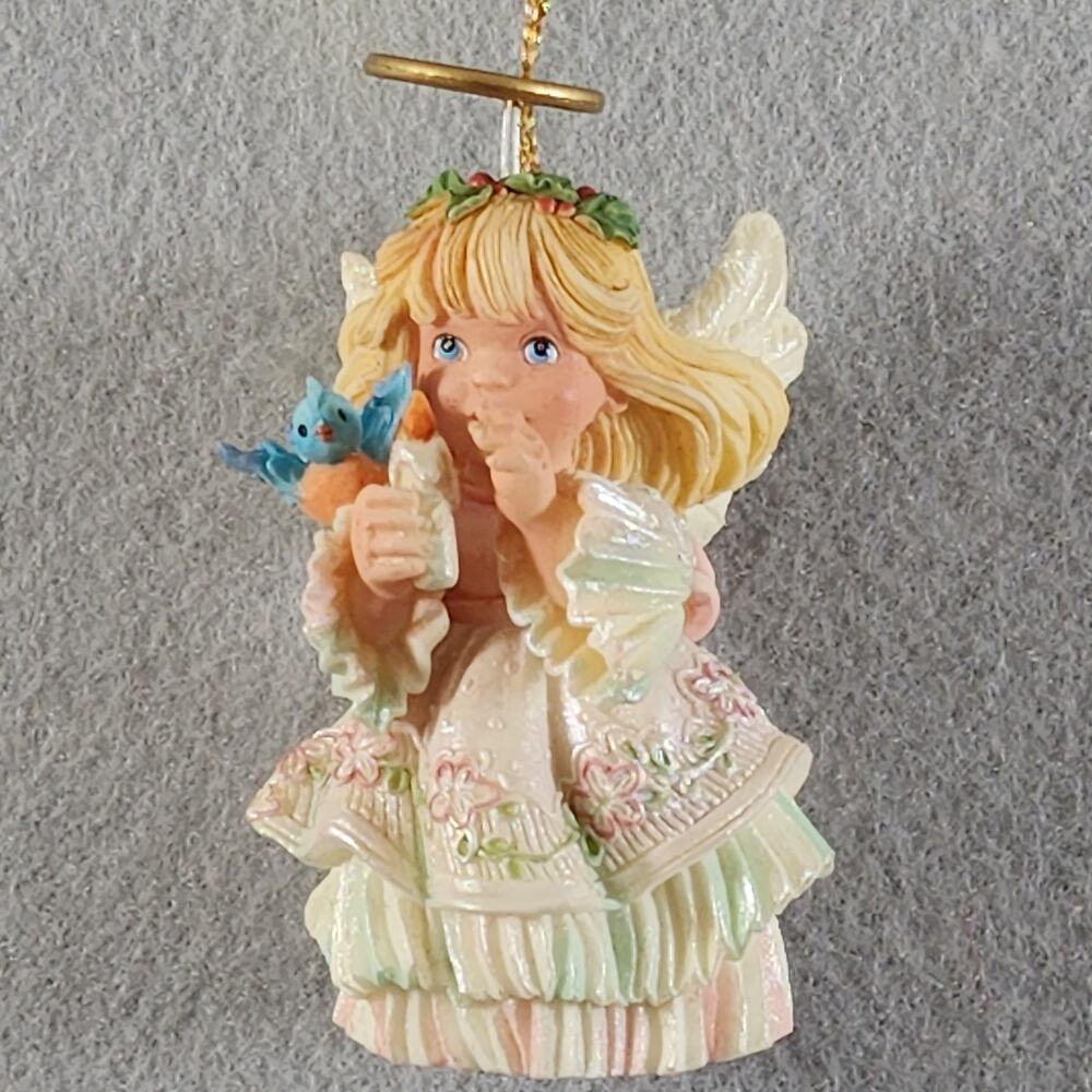 Ashton-Drake WISHING YOU THE LIGHT OF FAITH #22252 Holly Day Angel Ornament COA